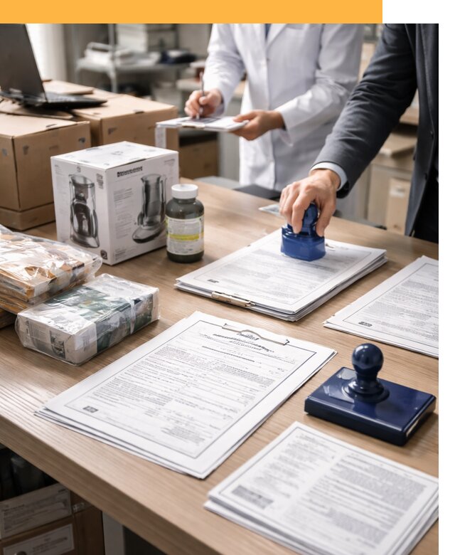 Сертификация импортных товаров от 12475 с таможенным сопровождением